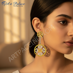 Load image into Gallery viewer, Yellow Sapphire & Silver Dangle Earrings for Women | Statement Jewelry