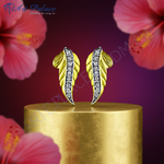 Load image into Gallery viewer, Gold Leaf Diamond Earrings | Luxury Jewelry Gift