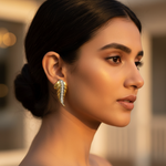 将图像加载到图库查看器中, gold plating Leaf Diamond Earrings | Luxury Jewelry Gift