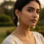 Load image into Gallery viewer, Gold Pearl Drop Earrings | Women's Elegant Jewelry Gift