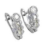 Load image into Gallery viewer, Silver Cubic Zirconia Hoop Earrings for Women | Gift Jewelry