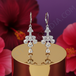 将图像加载到图库查看器中, 银色吊灯耳环,镶嵌立方氧化锆 | 女士珠宝