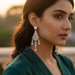 将图像加载到图库查看器中, 925纯银镶嵌立方氧化锆吊坠耳环(女士款)| 礼物