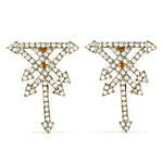 将图像加载到图库查看器中, gold plating Arrow Stud Earrings with Diamond Accents | Women's Jewelry