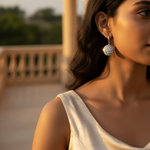 将图像加载到图库查看器中, 女士银色水晶球耳环 | 璀璨珠宝