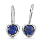 Load image into Gallery viewer, 925 Silver Blue Sapphire Earrings for Women | Dainty Jewelry