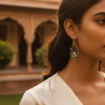 Load image into Gallery viewer, 925 Silver Green Amethyst Earrings for Women | Dangle Jewelry