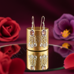 Load image into Gallery viewer, 925 Silver Amethyst & CZ Dangle Earrings for Women | Gift