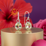 将图像加载到图库查看器中, 925纯银黄水晶水滴耳环(女士款)| 宝石首饰