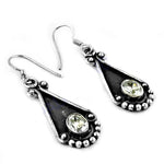 Load image into Gallery viewer, 925 Silver Lemon Quartz Teardrop Earrings for Women