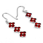 将图像加载到图库查看器中, 925 Silver Garnet Drop Earrings for Women | Gemstone Jewelry