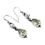 Load image into Gallery viewer, 925 Silver Citrine & Pearl Drop Earrings for Women | Gift
