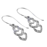 将图像加载到图库查看器中, 925 Silver Double Heart Earrings | Women's Jewelry | Gift
