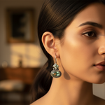 将图像加载到图库查看器中, 925 Silver Green Gemstone Drop Earrings for Women | Gift Jewelry