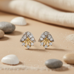 将图像加载到图库查看器中, Diamond Stud Earrings in gold plating Finish | For Women | Artpalace