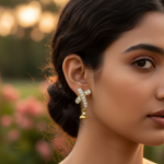 将图像加载到图库查看器中, gold plating Diamond Stud Earrings for Women | Elegant Jewelry Gift