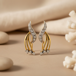 将图像加载到图库查看器中, gold plating Diamond Earrings | Women's Elegant Jewelry Gift