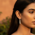 将图像加载到图库查看器中, Silver Pearl & Cubic Zirconia Earrings for Women | Dangle Earrings