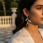 将图像加载到图库查看器中, 925 Silver Citrine Leaf Earrings for Women | Daily Wear Gift