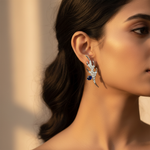 将图像加载到图库查看器中, Silver Sapphire Stud Earrings for Women | Dainty Jewelry Gift