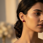 将图像加载到图库查看器中, 925 Silver Red Ruby Stud Earrings for Women | Gemstone Jewelry