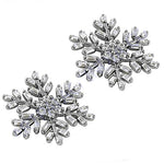 将图像加载到图库查看器中, Silver Snowflake Stud Earrings with Cubic Zirconia | Women's Jewelry