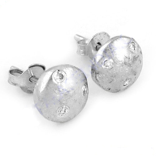 925 silver stud earrings with cubic zirconia | women's jewelry