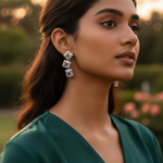 将图像加载到图库查看器中, Silver Cubic Zirconia Drop Earrings for Women | Dangle Jewelry