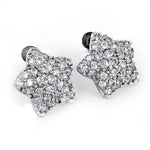 将图像加载到图库查看器中, Silver Cubic Zirconia Star Stud Earrings for Women | Gift