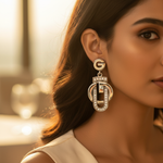 将图像加载到图库查看器中, 女士银色水晶水滴耳环 | 时尚首饰