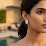 将图像加载到图库查看器中, 925 Silver Cubic Zirconia Hoop Earrings for Women | Daily Wear