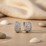 将图像加载到图库查看器中, 925 Silver Cubic Zirconia Hoop Earrings for Women | Daily Wear