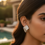 将图像加载到图库查看器中, Silver Cubic Zirconia Earrings for Women | Daily Wear Jewelry