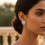 将图像加载到图库查看器中, 925纯银镶嵌立方氧化锆光环耳环(女士款)| 礼物