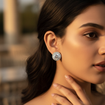 将图像加载到图库查看器中, 925 Silver Cubic Zirconia Halo Earrings for Women | Gift