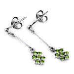将图像加载到图库查看器中, 925 Silver Peridot Drop Earrings for Women | Green Gemstone Jewelry