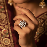 将图像加载到图库查看器中, Silver Diamond Cluster Stud Earrings for Women | Gift Jewelry
