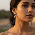 将图像加载到图库查看器中, 925纯银链条吊坠耳环,女士款 | 派对饰品