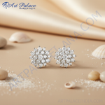 Load image into Gallery viewer, Pendientes de plata con forma de flor | Circonita cúbica | Para mujer