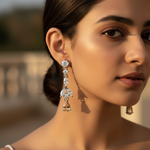 将图像加载到图库查看器中, Silver Drop Dangle Earrings with Citrine Stone | Women's Jewelry