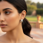 将图像加载到图库查看器中, 女士银色立方氧化锆耳环 | 时尚首饰