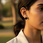 Load image into Gallery viewer, 925 Silver Black Onyx Stud Earrings for Women | Gift Jewelry