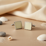将图像加载到图库查看器中, Silver Square Cufflinks | Men's Formal Wear | Gift