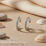 将图像加载到图库查看器中, 925 Silver Cubic Zirconia Hoop Earrings for Women | Gift