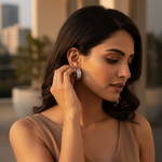 Load image into Gallery viewer, Silver Baguette & Square Diamond Hoop Earrings | Women's Jewelry