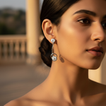 将图像加载到图库查看器中, Silver Cubic Zirconia Drop Earrings for Women | Dangle Jewelry