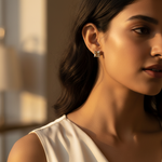 将图像加载到图库查看器中, 925纯银黄水晶耳钉 | 方形切割 | 女士礼物