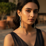 Load image into Gallery viewer, 925 Silver Pear-Shaped Gemstone Drop Earrings for Women