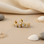 Load image into Gallery viewer, Gold Hoop Cubic Zirconia Earrings for Women | Dainty Jewelry