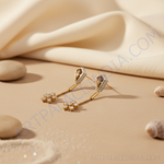 Load image into Gallery viewer, Gold Diamond Snowflake Earrings | Luxury Jewelry Gift for Her